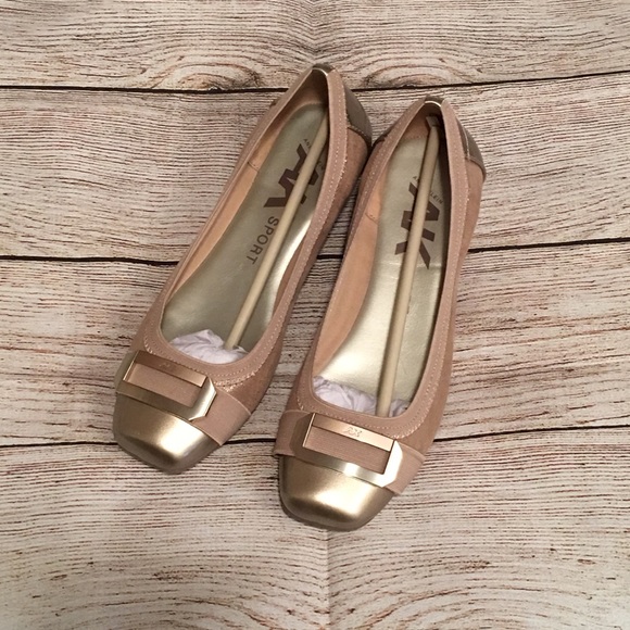 anne klein uplift buckle flats